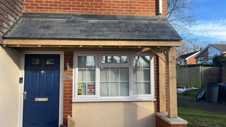 oak porch canopy house view image