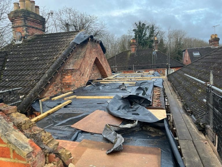 first imnage of loft conversion on guildford worksite